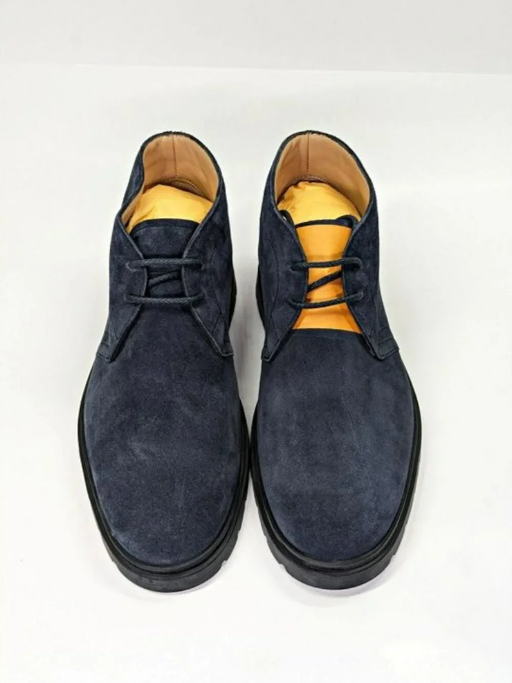 Tod's Men’s Blue Suede Desert Round Toe Ankle Boots Size 8.5 (MSRP $775)